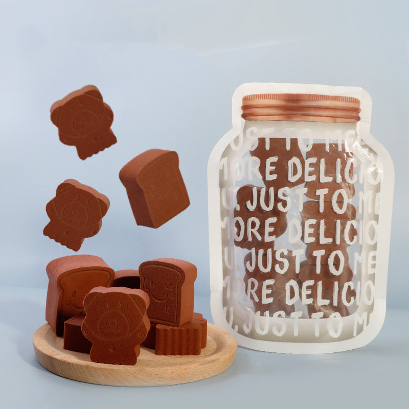 6PCS Kapmore Cute Makeup Sponge Cartoon Bear