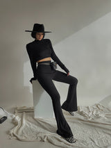 High Waist Horn Trousers Bottom Shirt Suit Version
