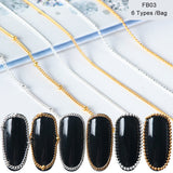 Gold And Silver Alloy Metal Chain Nail Decoration