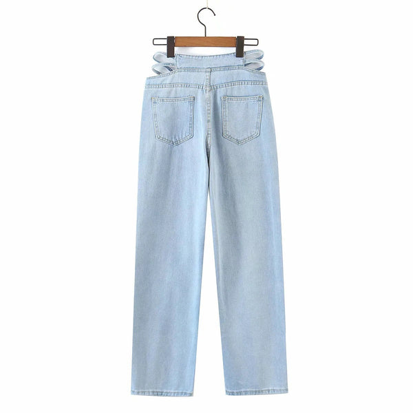Korean Women's Hollow-waist Jeans