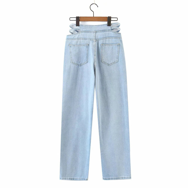 Korean Women's Hollow-waist Jeans