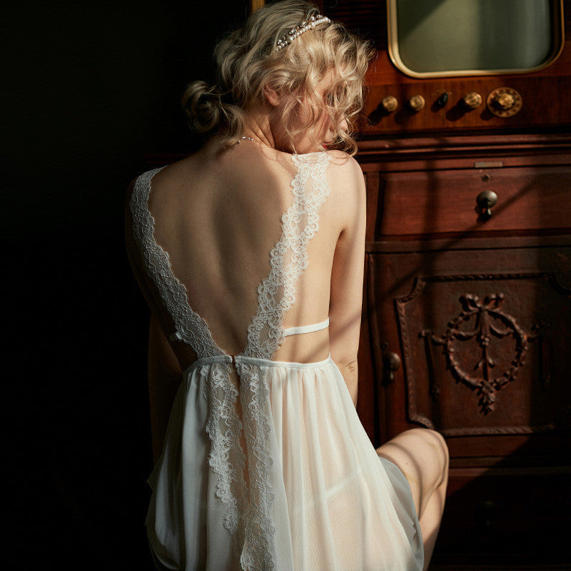 Sexy Pajamas Lace Transparent Underwear