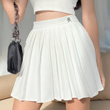 White Pleated Skirt