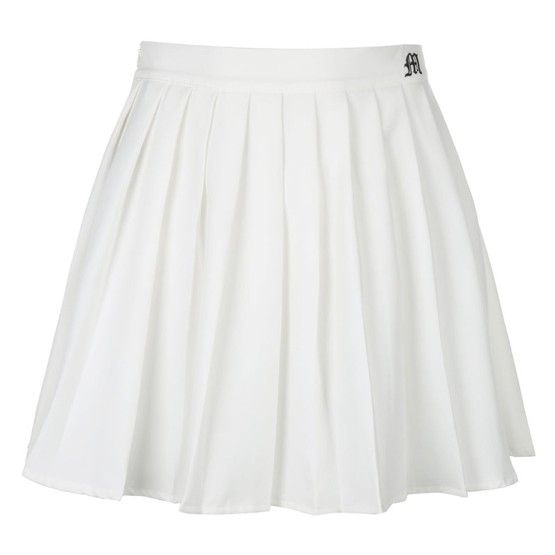 White Pleated Skirt