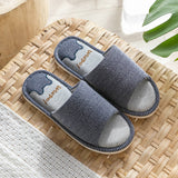 Linen Home Platform Slippers