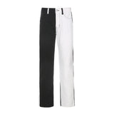 Black & White High Waist Jeans