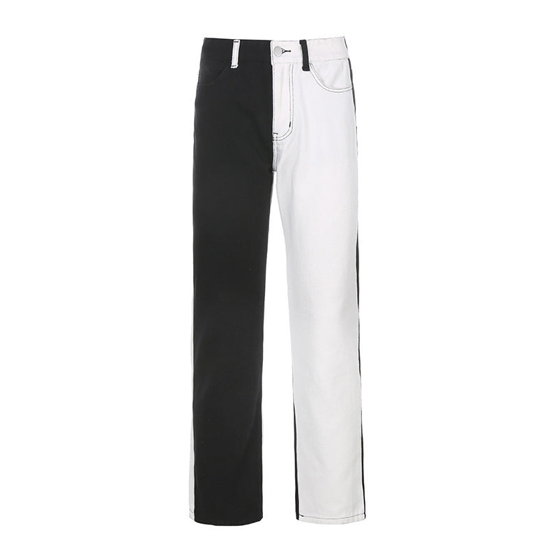 Black & White High Waist Jeans