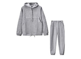 Two Piece Fall Winter Hooded And Fleece Sweater Pants