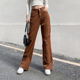 Brown Wide Leg Pants
