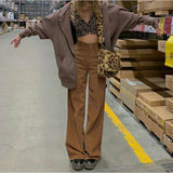 Street High Waist Corduroy Pants