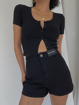 High Waist Denim Shorts