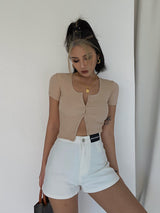 High Waist Denim Shorts