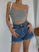 High-waisted Skinny Shorts