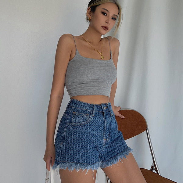 High-waisted Skinny Shorts