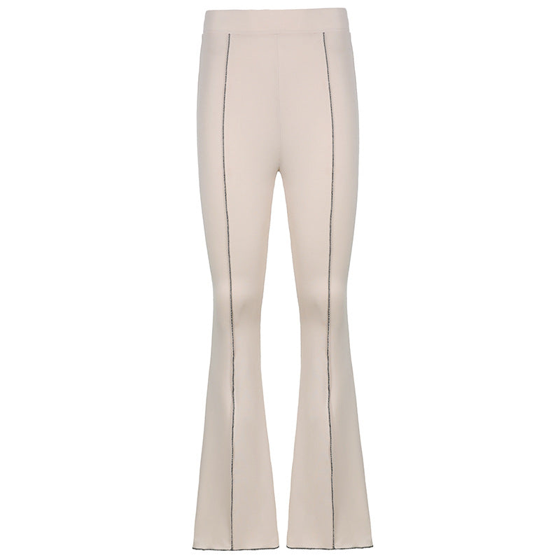 High-waisted Anti-car Line Slim Trousers