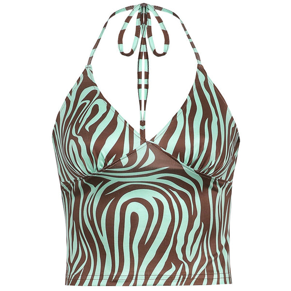 Printed Drawstring Top