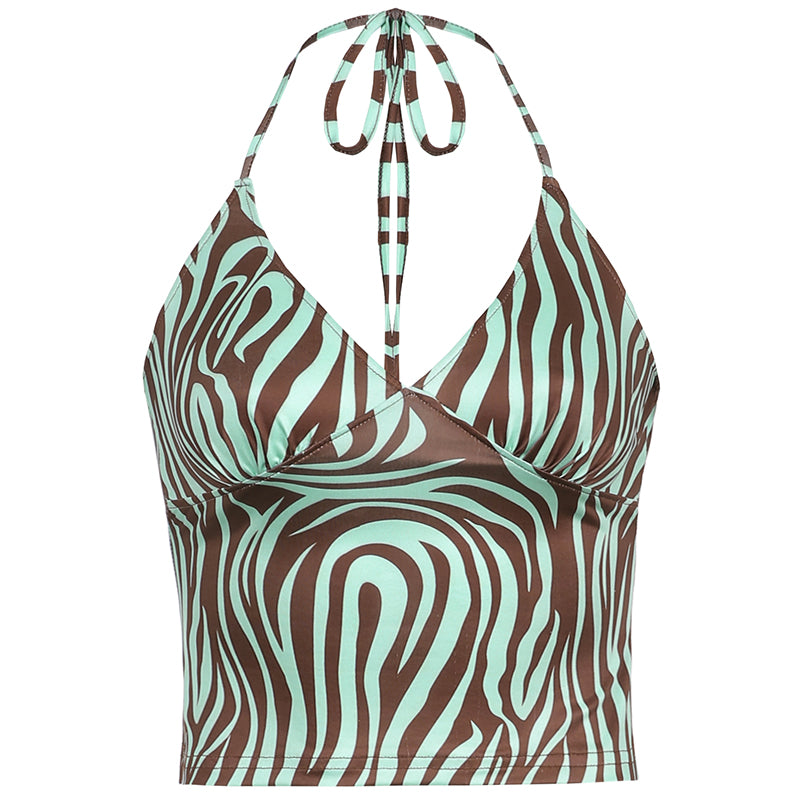 Printed Drawstring Top