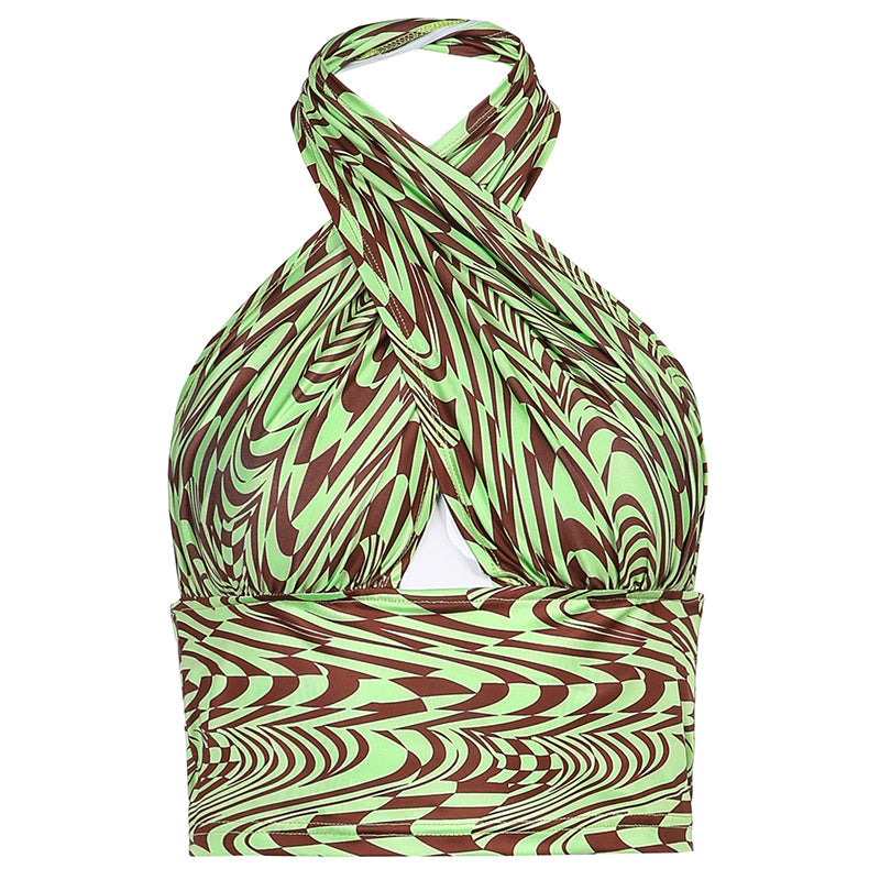 Printed Drawstring Top