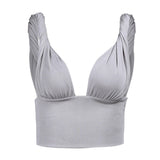 Short V-neck Twist Top