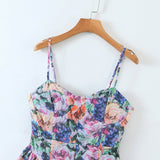 Vacation Style Short Suspender Dress