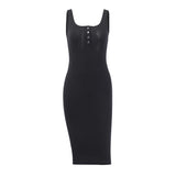 Sling U-neck sexy hip dress