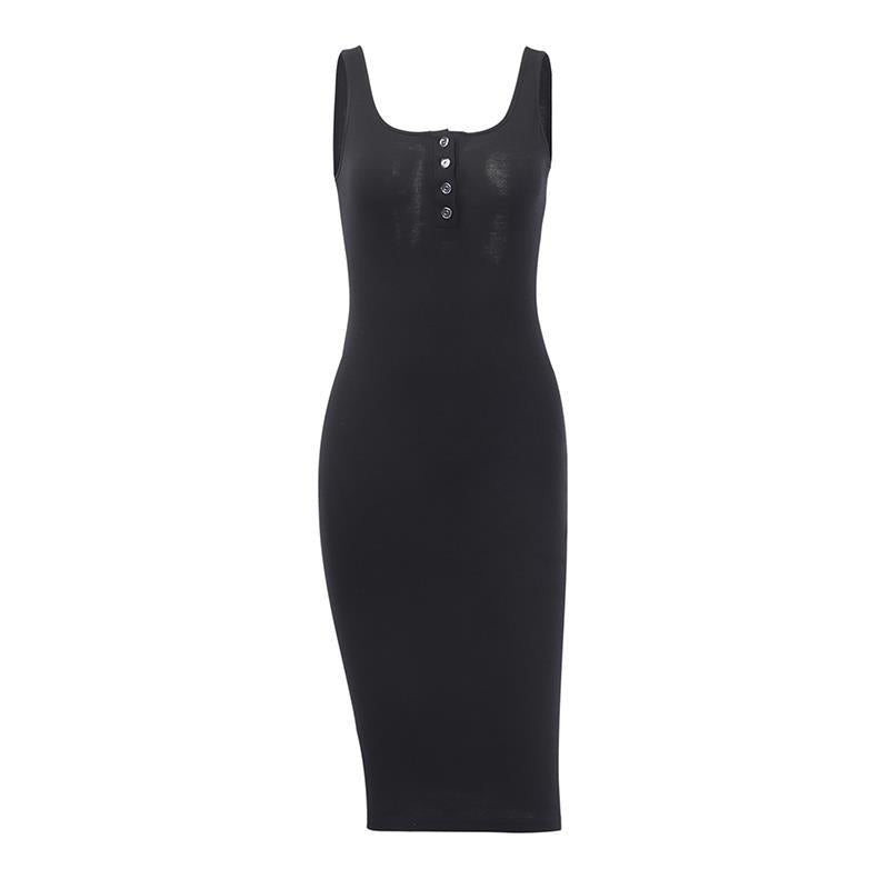 Sling U-neck sexy hip dress
