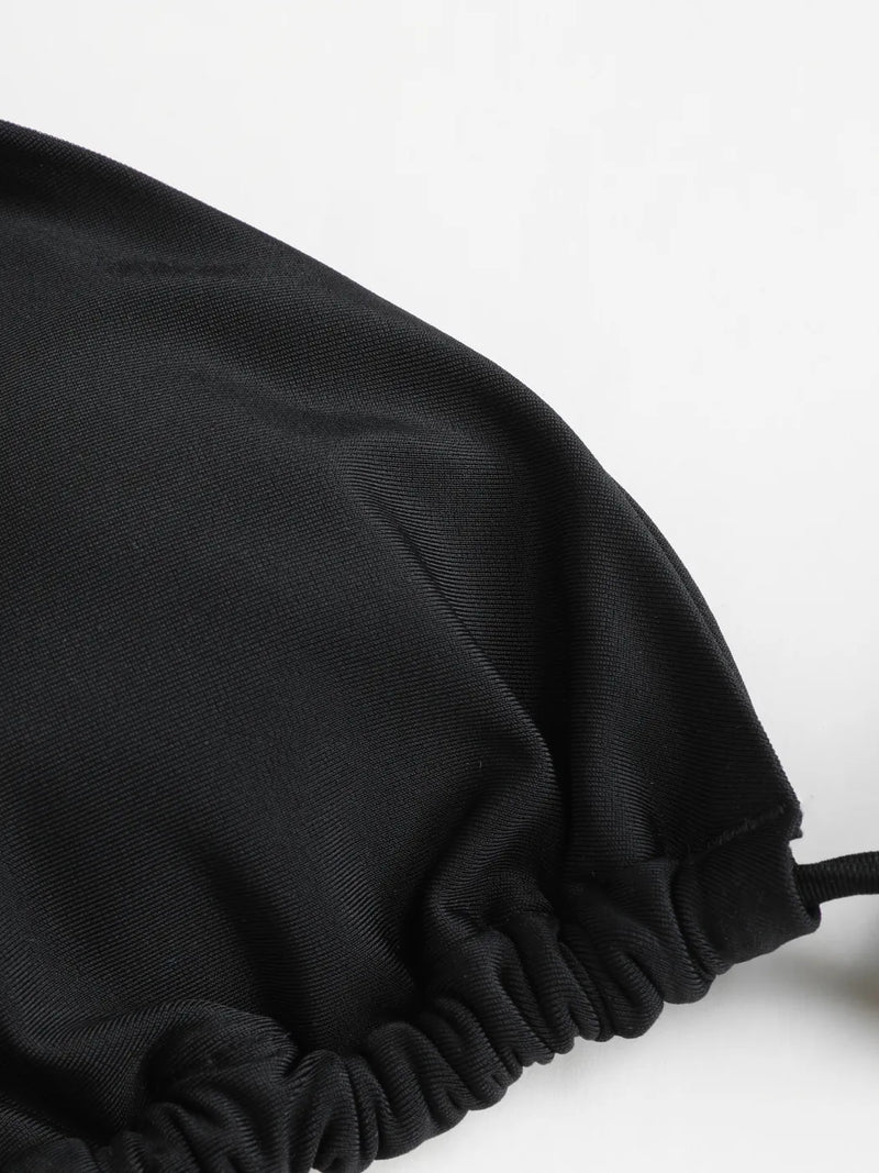 Ensemble bikini triangle noué uni avec détail étoile de mer et dos nu