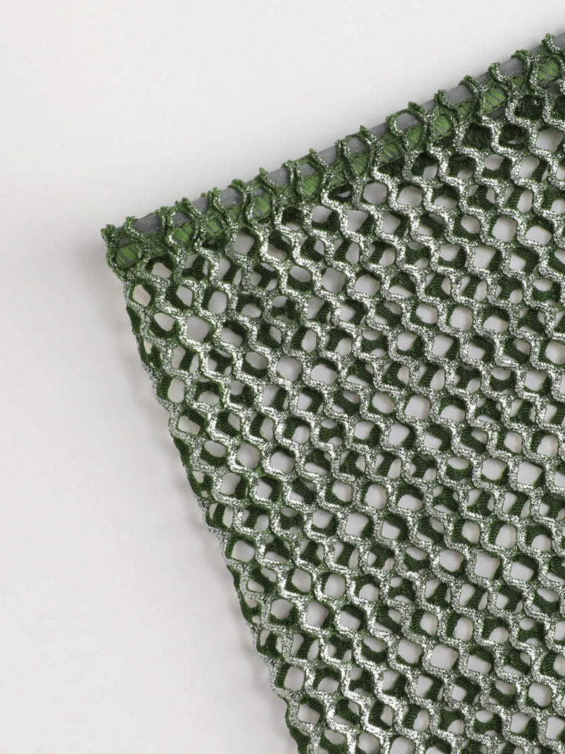 Sarong en maille crochet uni avec sequins