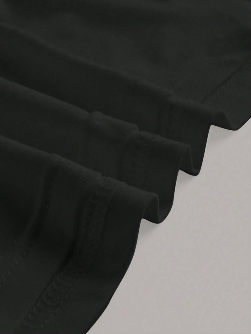 Ensemble bustier et jupe longue noire à volants superposés