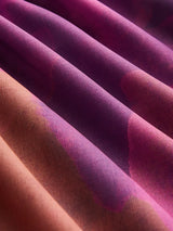 Robe Midi Asymétrique Drapée à Motif Dégradé avec Encolure Cœur Élégante