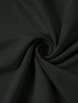 Jupe noire mi-longue fendue à volants plissés