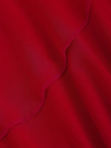 Robe mini asymétrique rouge à une épaule