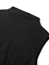 Robe trapèze à col montant sans manches