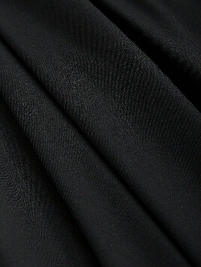 Pantalon ample noir à taille ultra haute