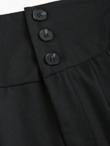 Pantalon ample noir à taille ultra haute