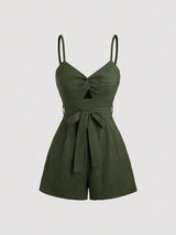 Combinaison dos nu à bretelles fines