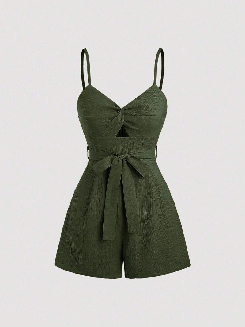 Combinaison dos nu à bretelles fines