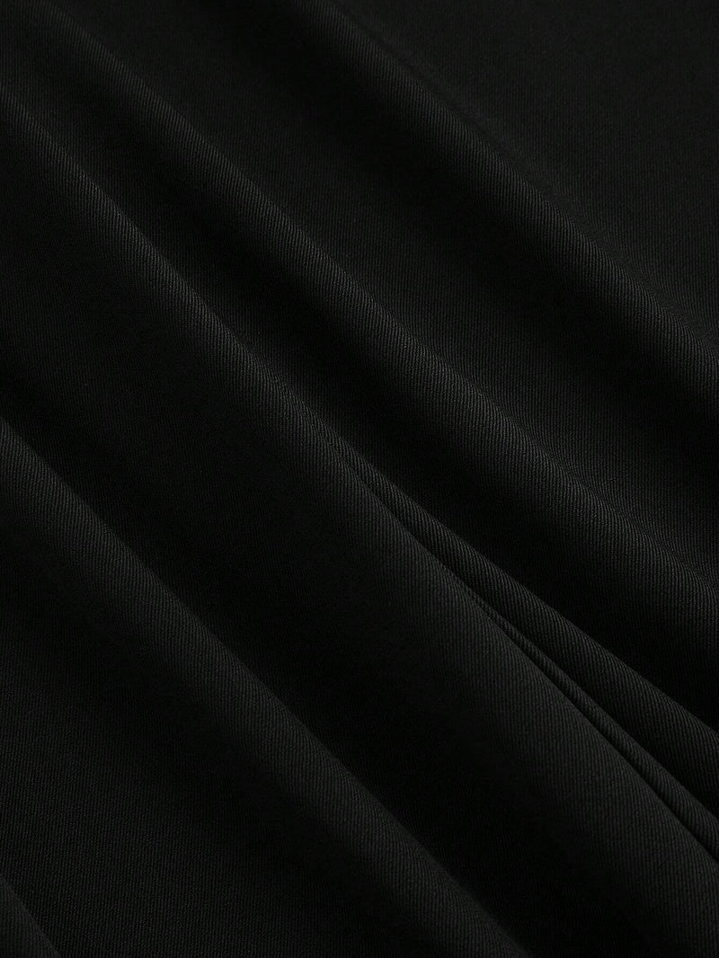 Pantalon évasé à plis jacquard élégant vintage