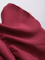 Jupe plissée longue rouge foncé style vintage