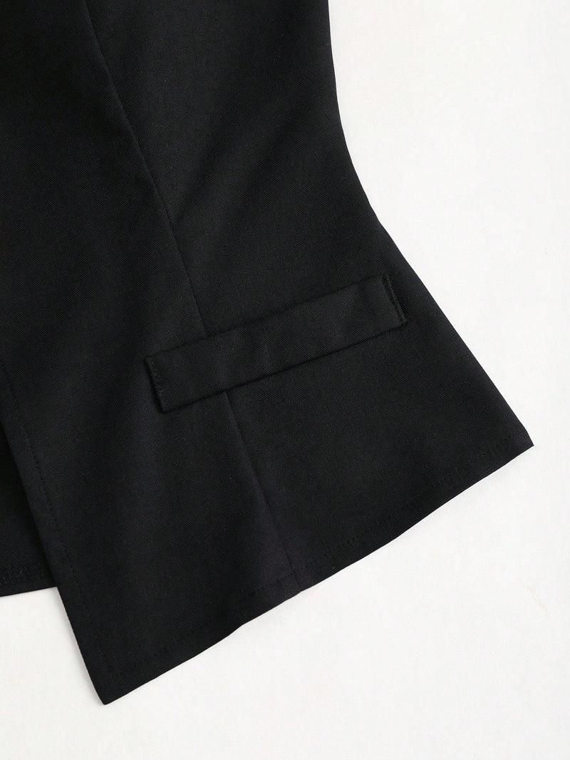 Ensemble gilet sans manches et pantalon large