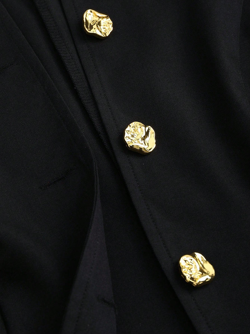 Ensemble gilet sans manches et pantalon large