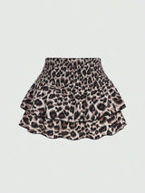 Jupe courte imprimé léopard