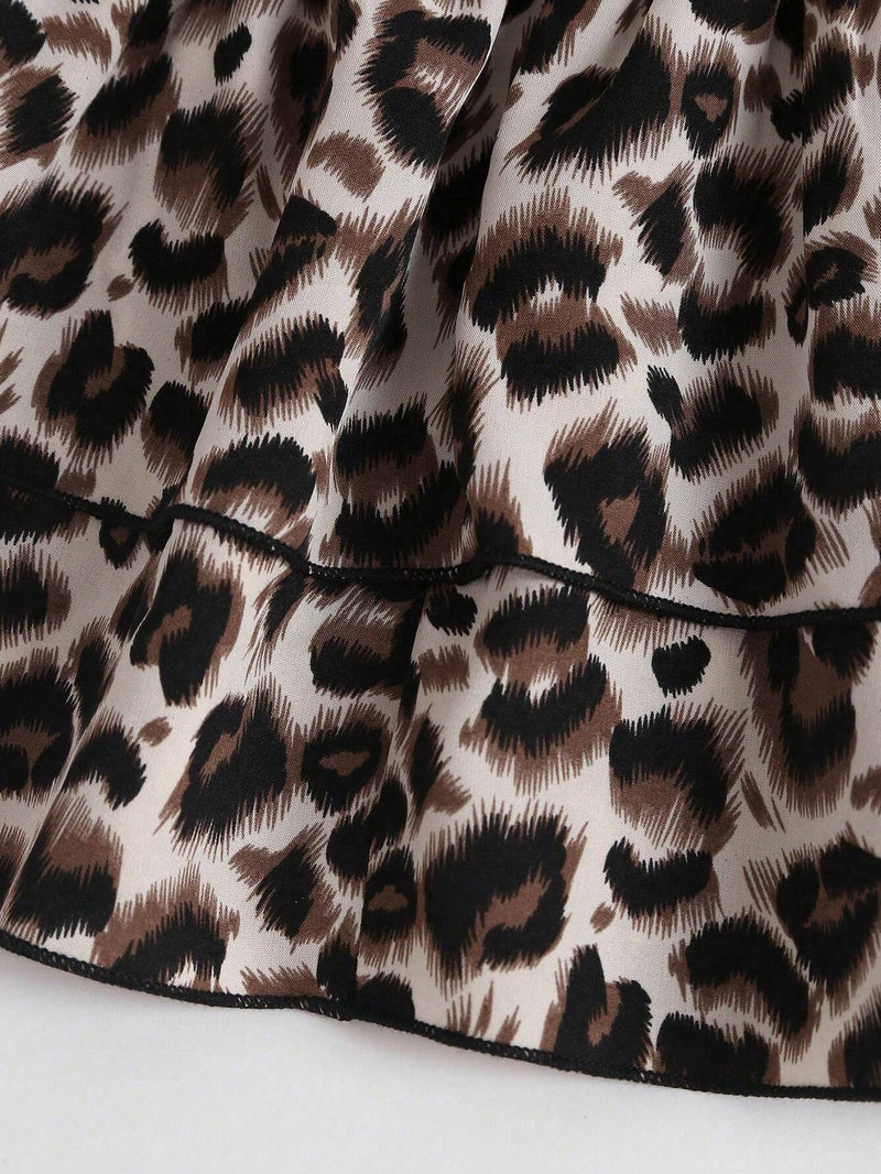 Jupe courte imprimé léopard