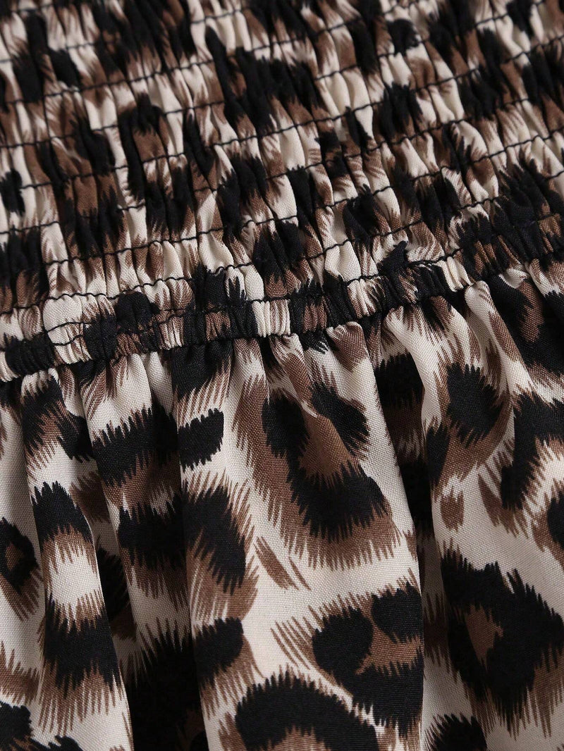 Jupe courte imprimé léopard