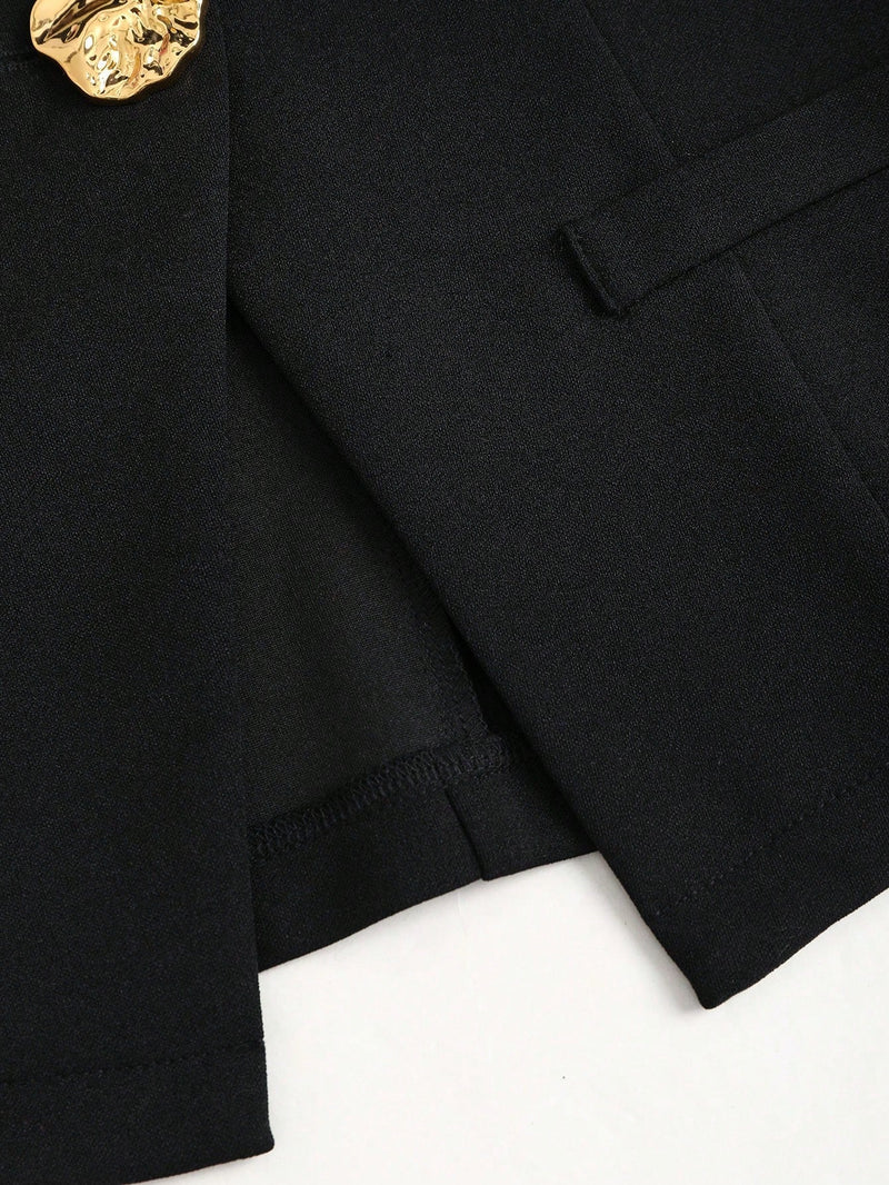 Blazer sans manches basique style français