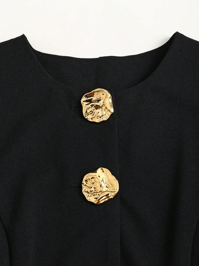 Blazer sans manches basique style français