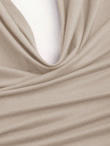 Ensemble top dos nu & jupe fendue longue