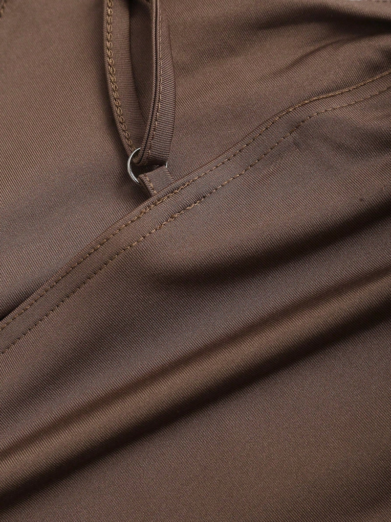 Robe longue asymétrique à une épaule