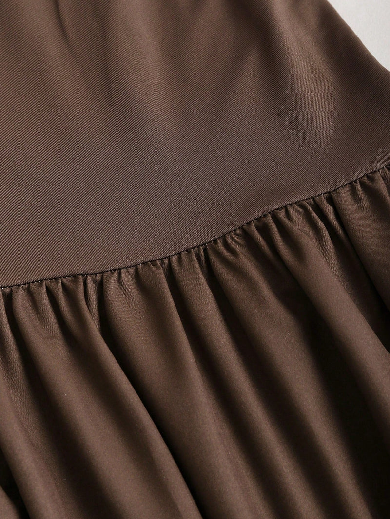 Robe longue asymétrique à une épaule