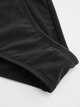 Maillot de bain une pièce asymétrique ruché à col original